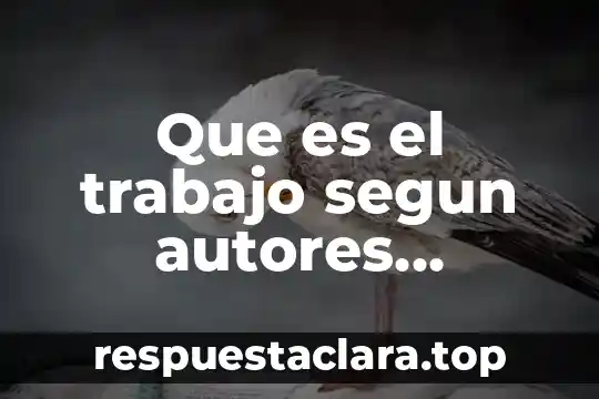 Que es el trabajo segun autores mexicanos