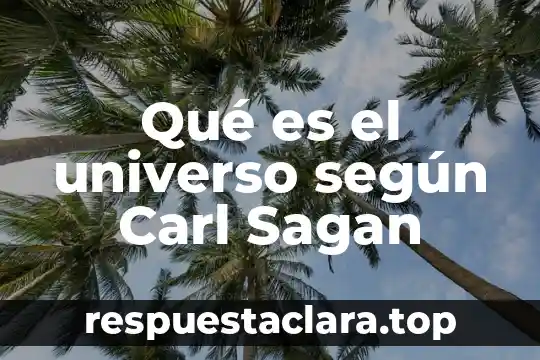 Qué es el universo según Carl Sagan