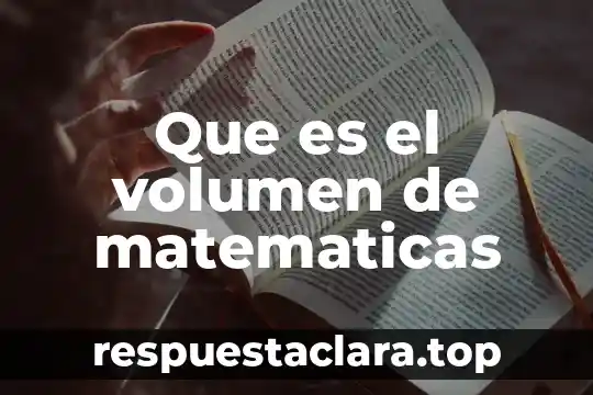 Que es alltura en matematicas 4 Que es el volumen de matematicas