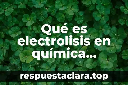 Que es la extraccion multiple quimica organica 8 Qué es electrolisis en química símbolo
