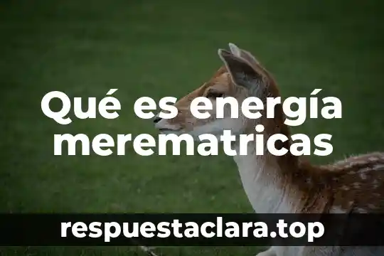 Qué es energía merematricas