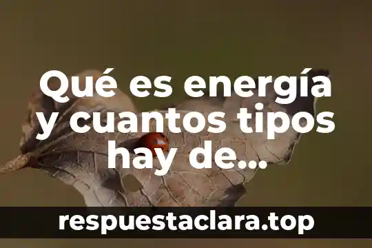 Qué es energía y cuantos tipos hay de interjección