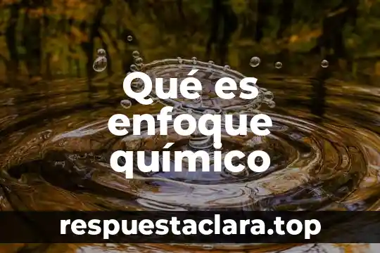 Qué es enfoque químico