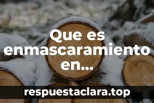 Que es enmascaramiento en investigacion