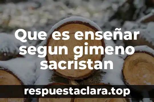 Habilidad de pensamiento que es síntesis de organización mental 3 Que es enseñar segun gimeno sacristan