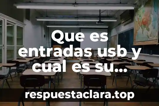 Que es entradas usb y cual es su funcion
