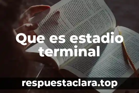 Que es estadio terminal