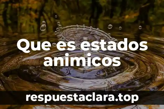 Que es estados animicos