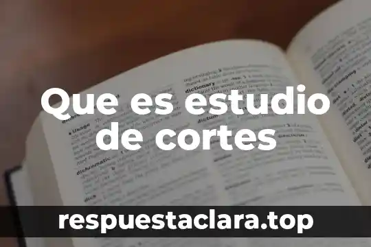Que es estudio de cortes