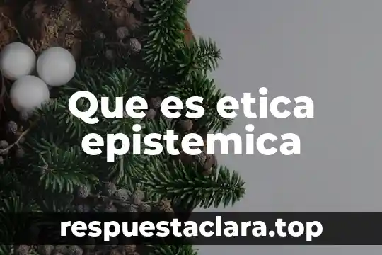 Que es etica epistemica