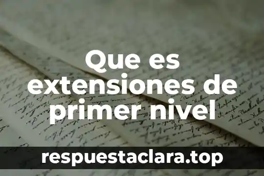 Qué es la libertad resumido 5 Que es extensiones de primer nivel