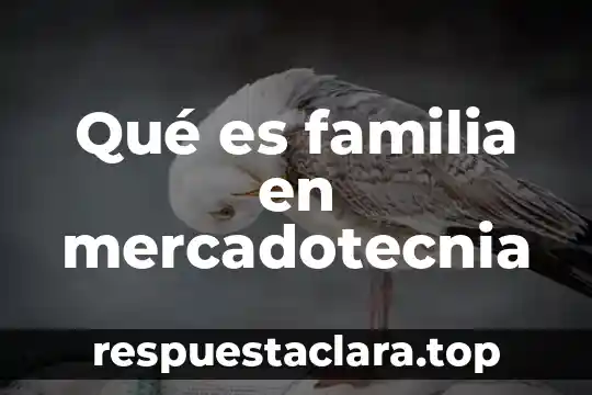 Qué es familia en mercadotecnia