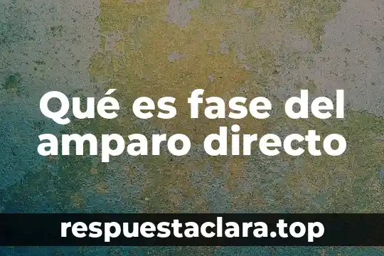 Que es la firma electronica amparo 5 Qué es fase del amparo directo