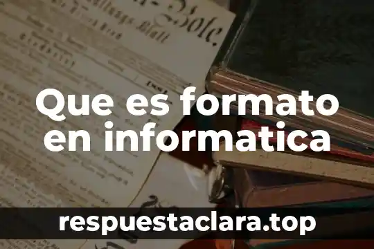 Que es un formato autogestivo 4 Que es formato en informatica