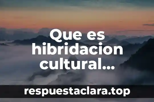 Que es hibridacion cultural concepto