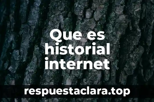 Que es el historial edificio 7 Que es historial internet