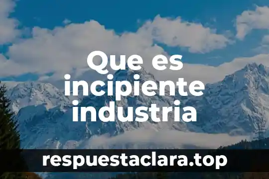 Industria de tiempo libre que es significado y concepto 7 Que es incipiente industria