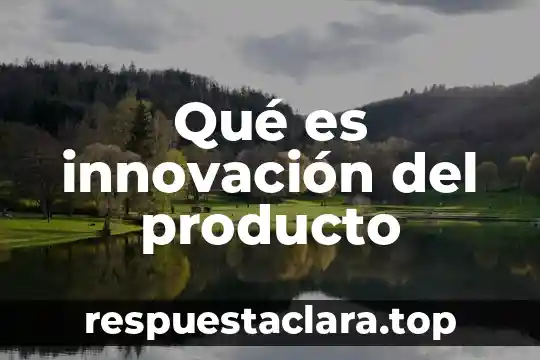Qué es innovación del producto