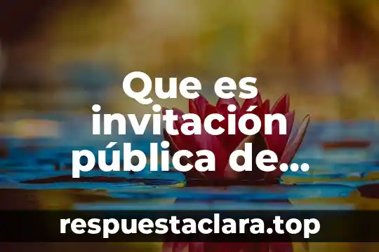 Que es invitación pública de mínima cuantía