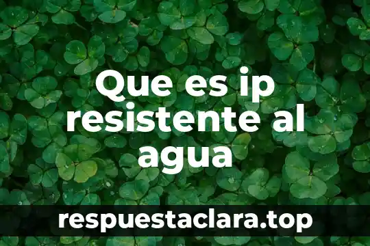 Que es ip y quien asigna los numeros 5 Que es ip resistente al agua
