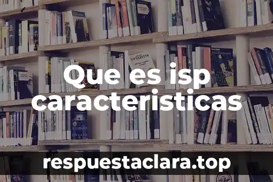 Que es isp caracteristicas