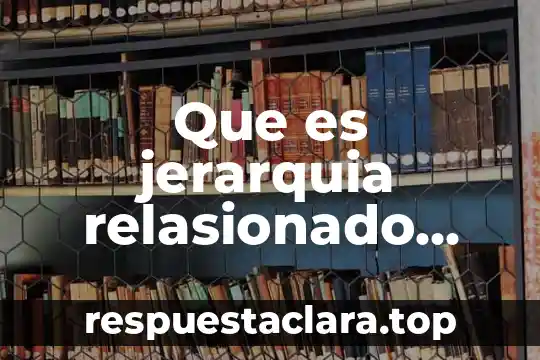 Que es jerarquia relasionado con logica yaprendisaje