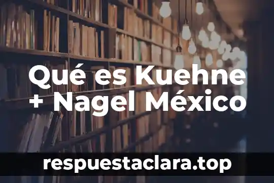 Qué es Kuehne + Nagel México