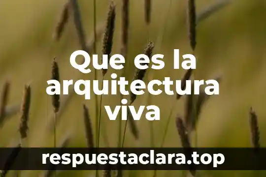 Que es abstracto en arquitectura 5 Que es la arquitectura viva