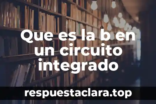 Variantes que es 8 Que es la b en un circuito integrado