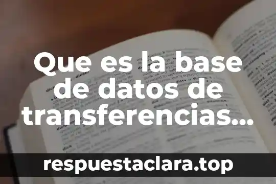 Qué es la base y la altura de una figura 7 Que es la base de datos de transferencias bdt