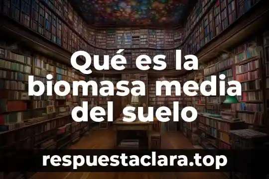 Qué es la biomasa media del suelo