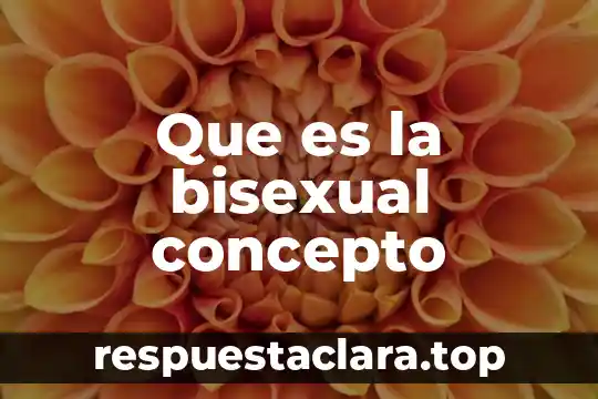 Que es la bisexual concepto