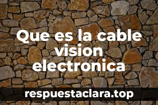 Que es la cable vision electronica