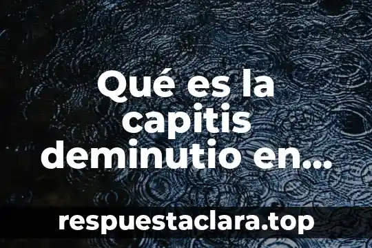 Que es herencia en derecho sucesorio 6 Qué es la capitis deminutio en derecho