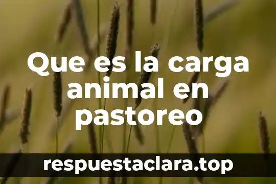 Que es la clonacion animal 4 Que es la carga animal en pastoreo