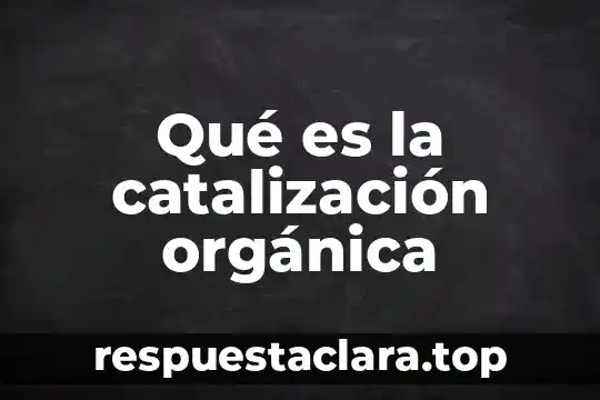Charola organica que es 5 Qué es la catalización orgánica