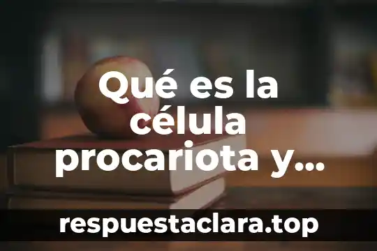 Qué es la célula procariota y eucariota