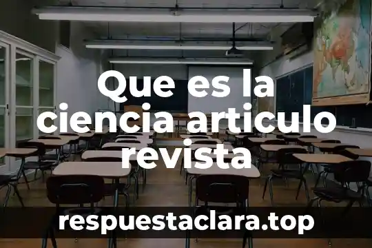 Que es vida saludable concepto 7 Que es la ciencia articulo revista
