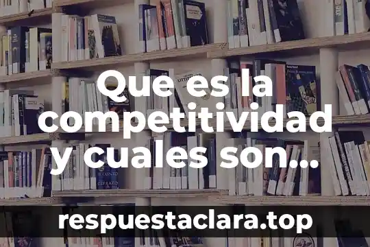 Que es la competitividad y cuales son sus indicadores
