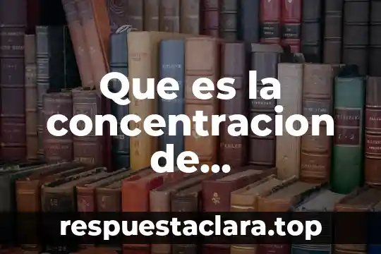 Qué es congelación concepto 8 Que es la concentracion de masa-volumen