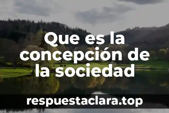 Que es una sociedad scp 5 Que es la concepción de la sociedad
