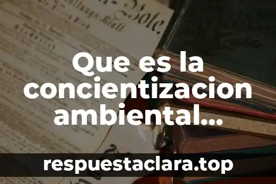 Que es un sistema ambiental pd 5 Que es la concientizacion ambiental significado