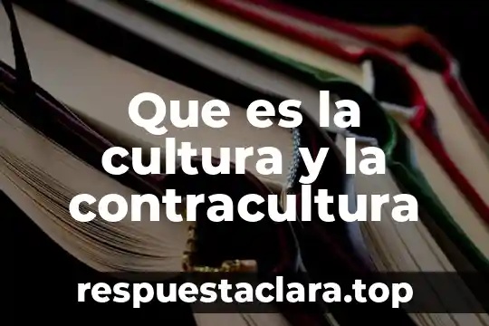 Que es la cultura y la contracultura