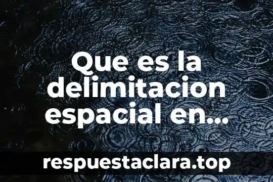 Que es la delimitacion espacial en una tesis