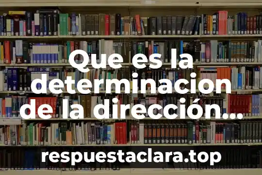 Que es la determinacion de la dirección de red