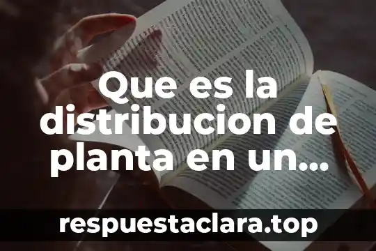 Que es la distribucion de planta en un proyecto