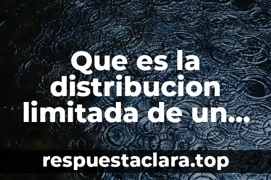 Qué es un proyecto de software y en qué consiste 7 Que es la distribucion limitada de un software