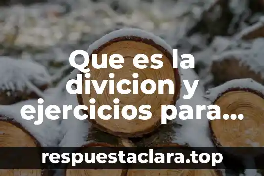 Que es la divicion y ejercicios para primaria