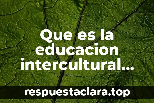 Que es la educacion intercultural en america latina