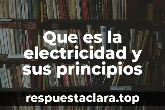 Que es la electricidad y sus principios